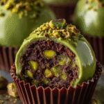 Pistachio Ferrero Brownie Bombs