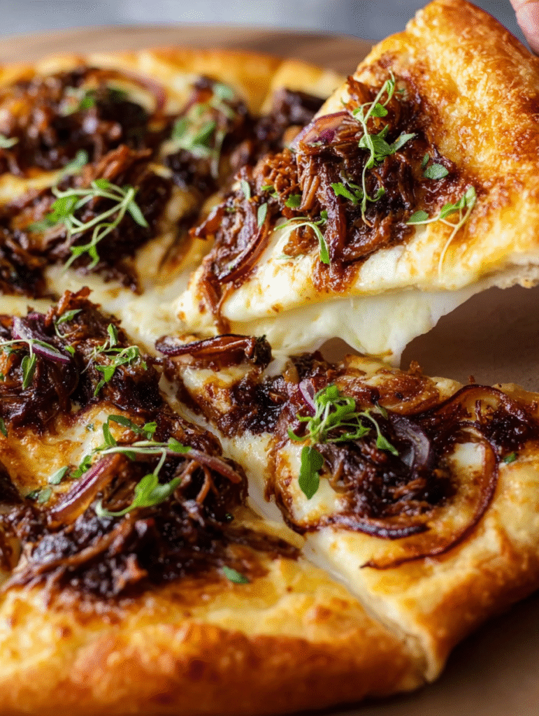 Short Rib Pizza with Smoked Gouda Cream