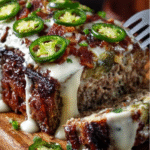 Smoky Jalapeño Popper Meatloaf with Creamy Drizzle