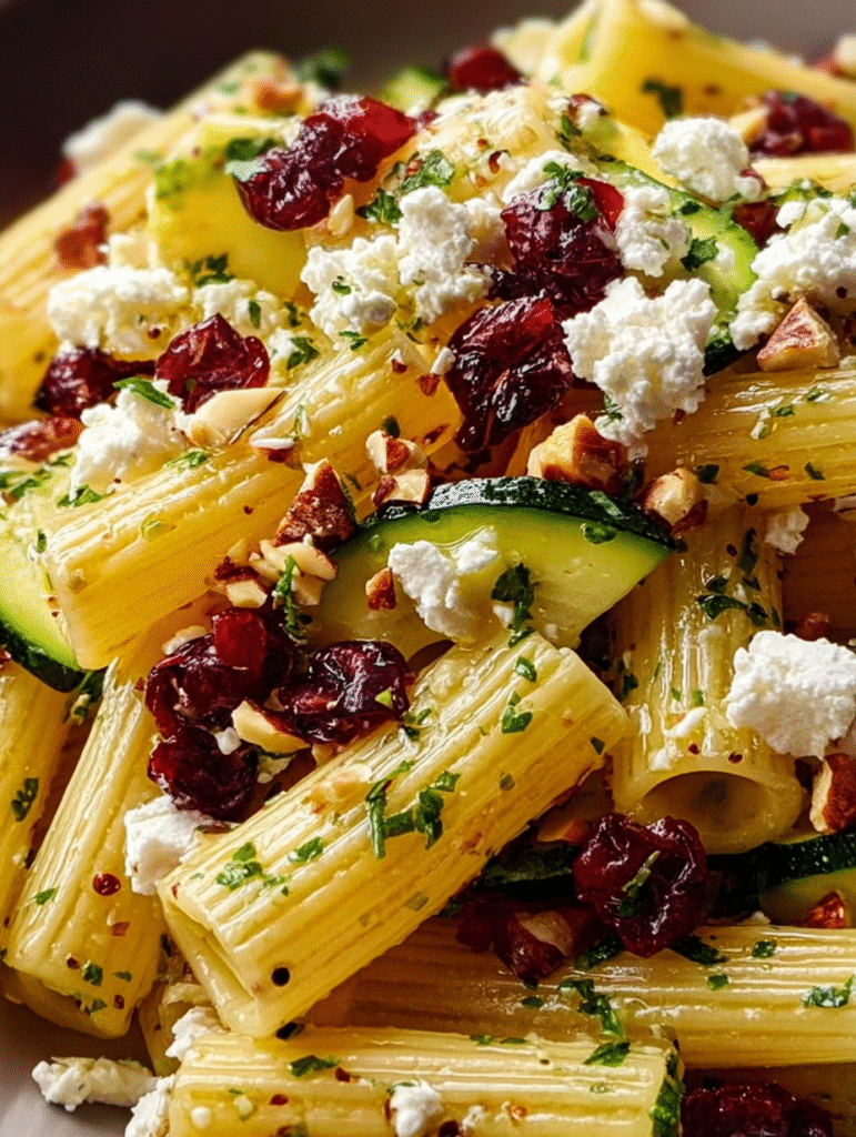 Zesty Feta & Cranberry Rigatoni Salad